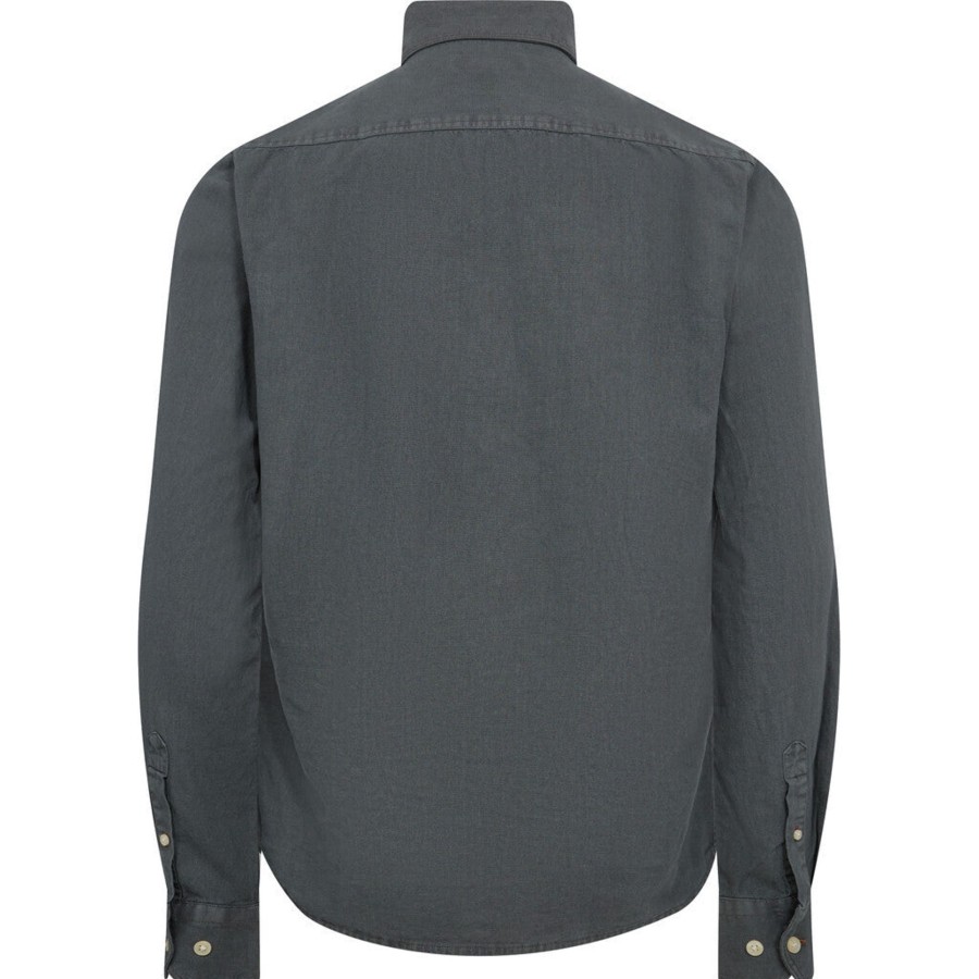 Maend 2Blind2C | Franco Button Down Hor Skjorte - Dgr Dark Grey