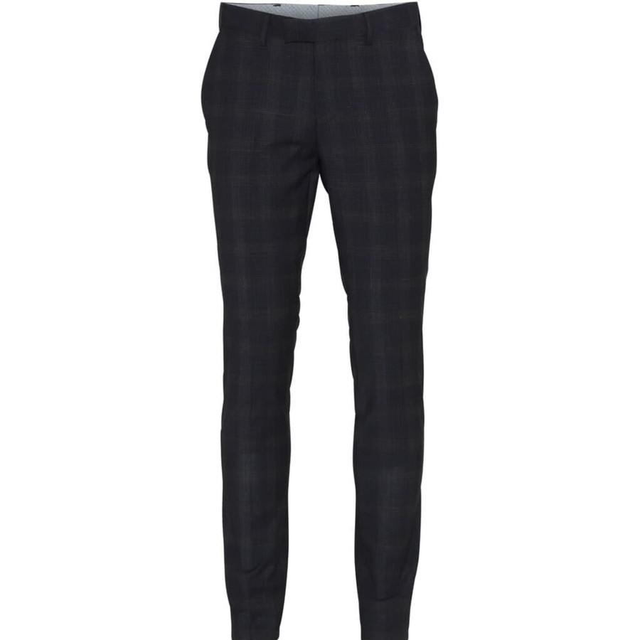 Maend 2Blind2C | Shaw Ternet Slim Fit Uld Habitbukser - Nav Navy