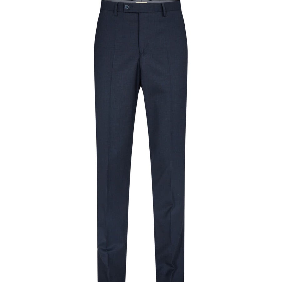 Maend 2Blind2C | Maine Moderne Fit Stretch Uld Habitbukser Noos - Nav Navy