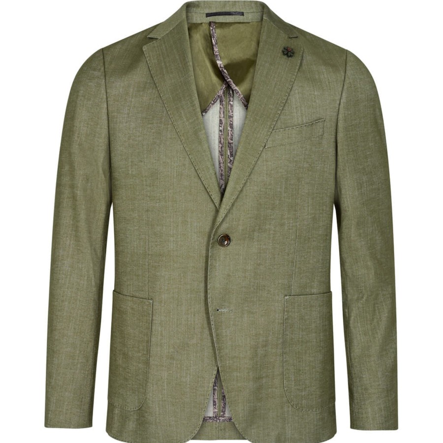 Maend 2Blind2C | Saint Bomuld Stretch Blazer - Grn Green