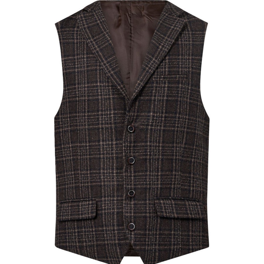 Maend 2Blind2C | Wolf Ternet Uld Vest - Nav Navy