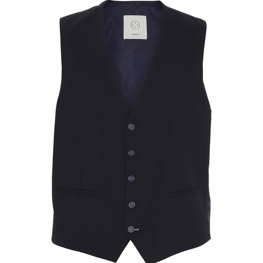 Maend 2Blind2C | Moods Uld Vest Noos - Nav Navy