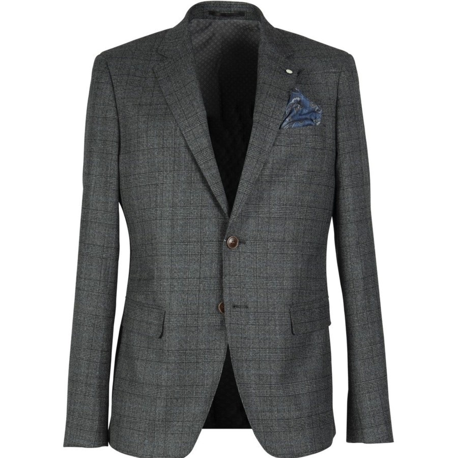 Maend 2Blind2C | Shelton Slim Stretch Blazer - Dgr Dark Grey