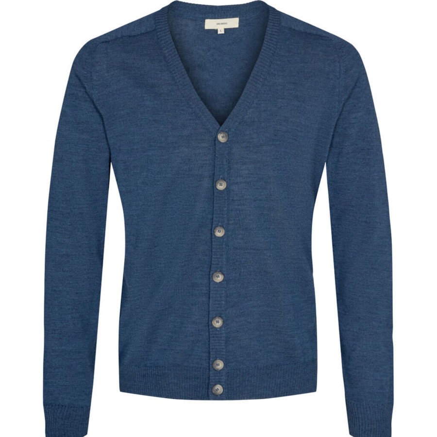 Maend 2Blind2C | Kriva Cardigan I Merinould - Mbl Mid Blue