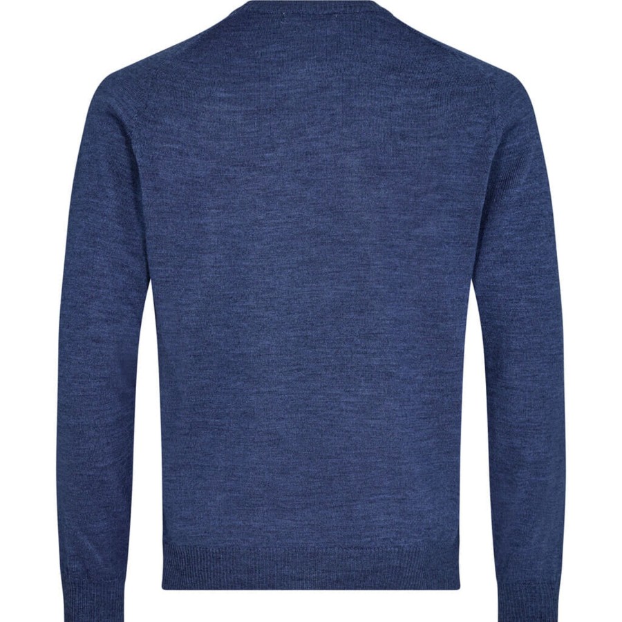 Maend 2Blind2C | Kriva Cardigan I Merinould - Mbl Mid Blue