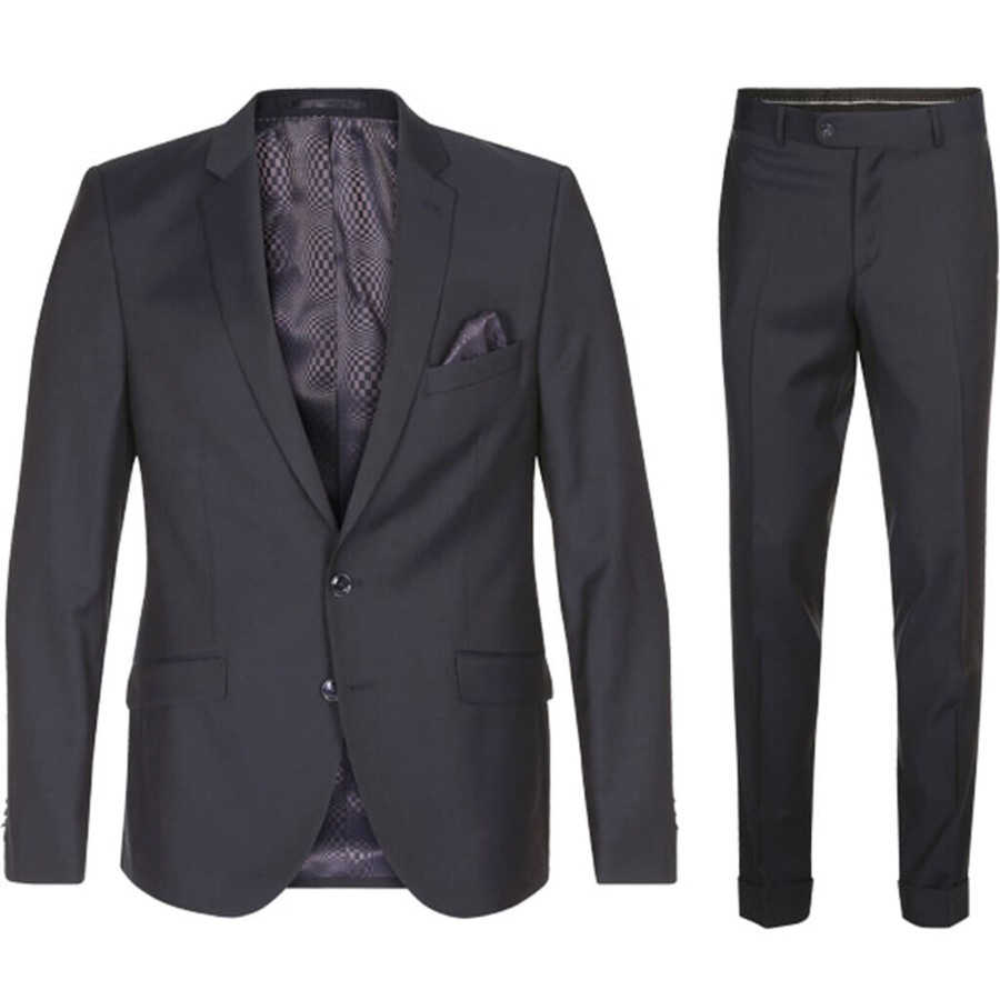 Maend 2Blind2C | Shelby Stone Pure Uld Slim Suit Noos - Nav Navy