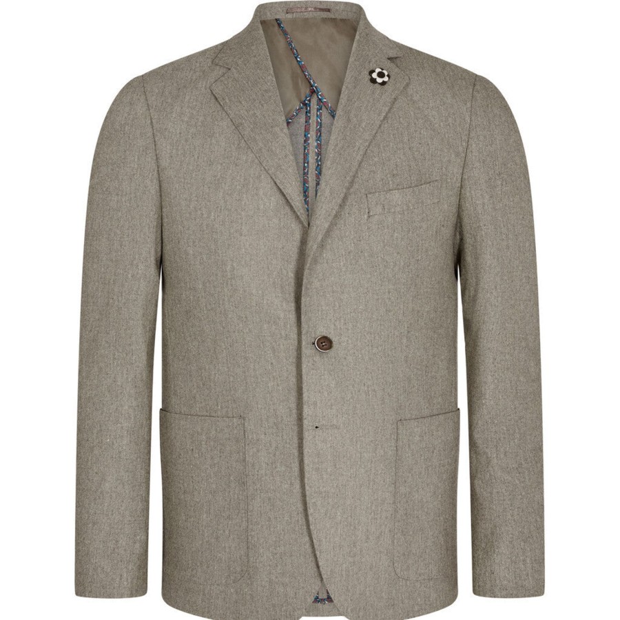 Maend 2Blind2C | Saint Flanell Uld Blazer - Lbr Light Brown