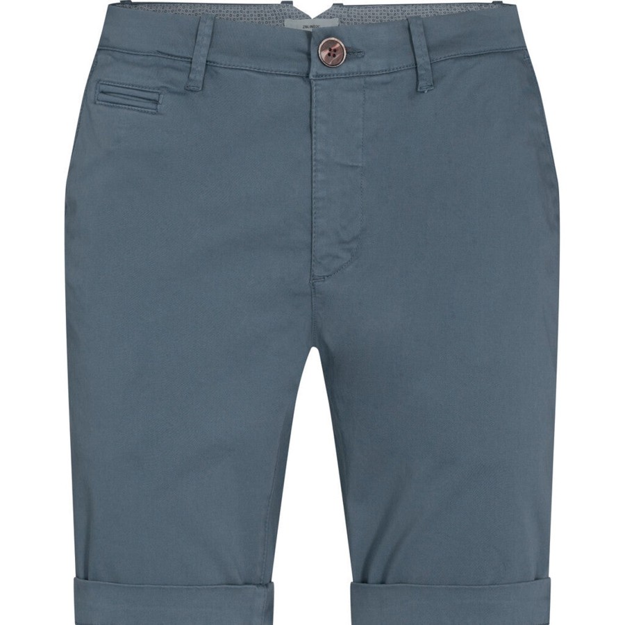 Maend 2Blind2C | Piot Stretch Bomuld Shorts - Mbl Mid Blue