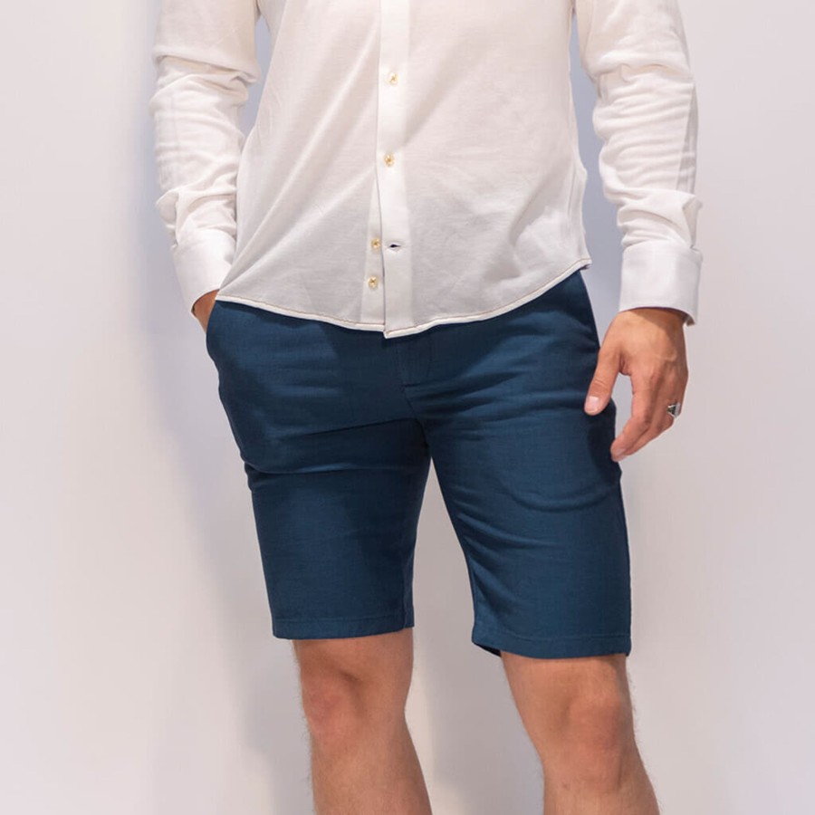 Maend 2Blind2C | Piot Stretch Bomuld Shorts - Nav Navy