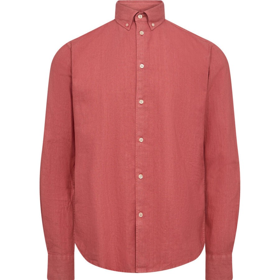 Maend 2Blind2C | Franco Button Down Hor Skjorte - Rost Rost