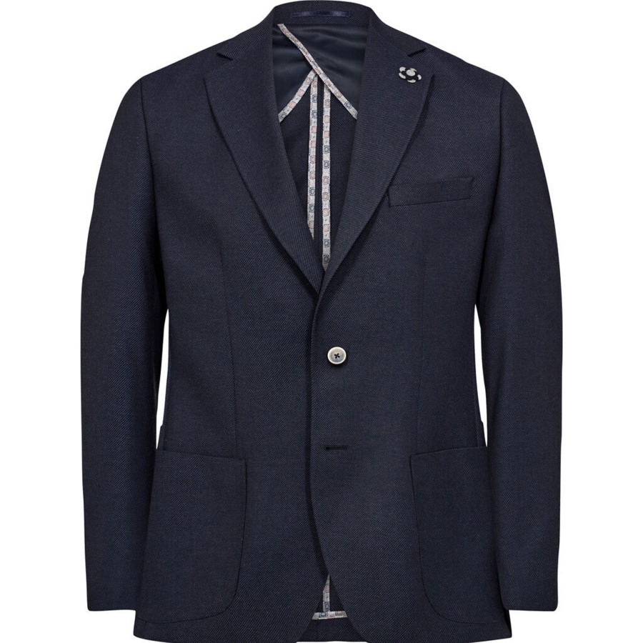 Maend 2Blind2C | Santos Twill Stretch Blazer - Nav Navy