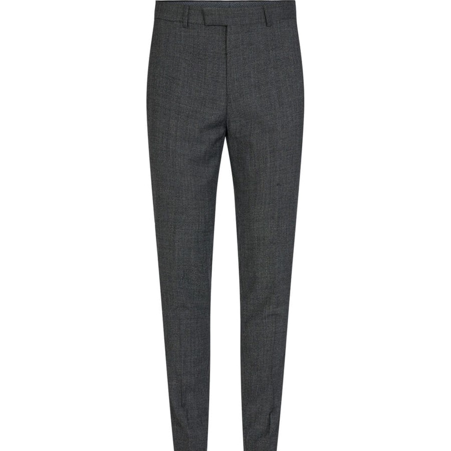 Maend 2Blind2C | Shaw Slim Fit Bukser I Uld - Dgr Dark Grey