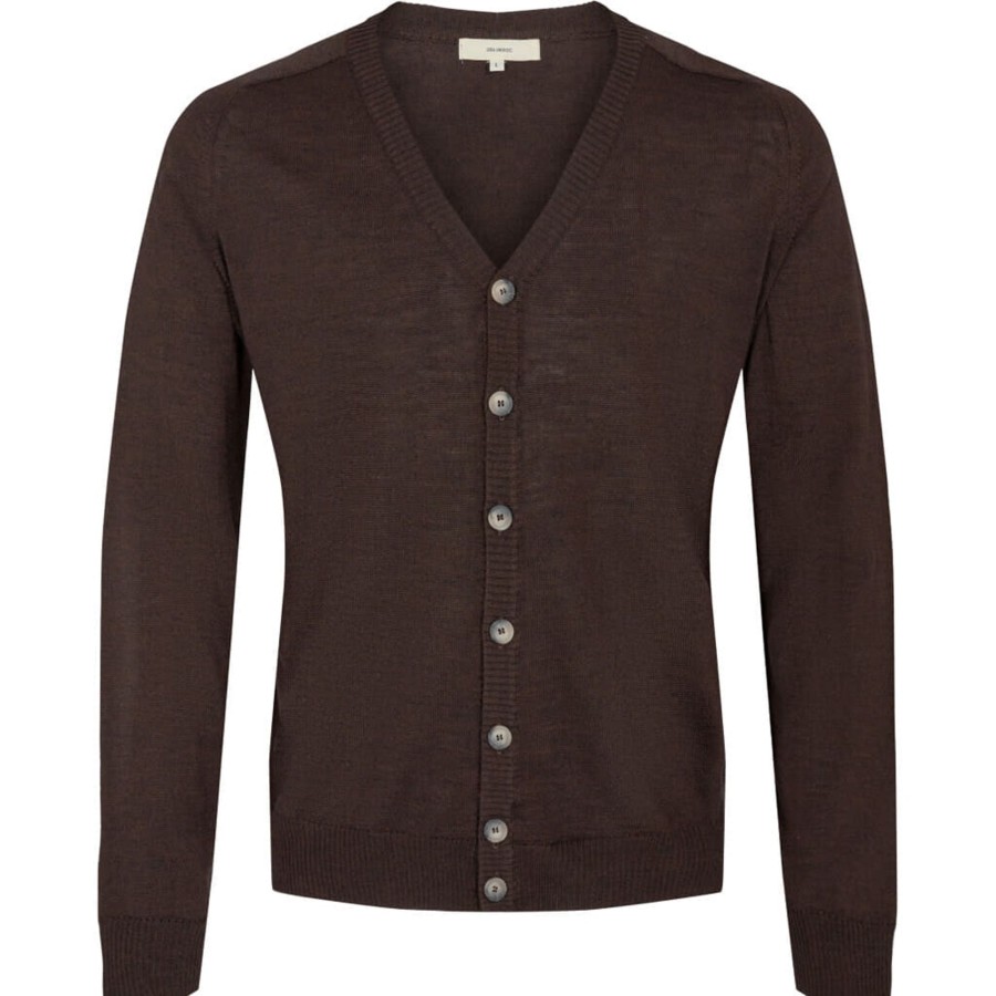 Maend 2Blind2C | Kriva Cardigan I Merinould - Dbr Dark Brown