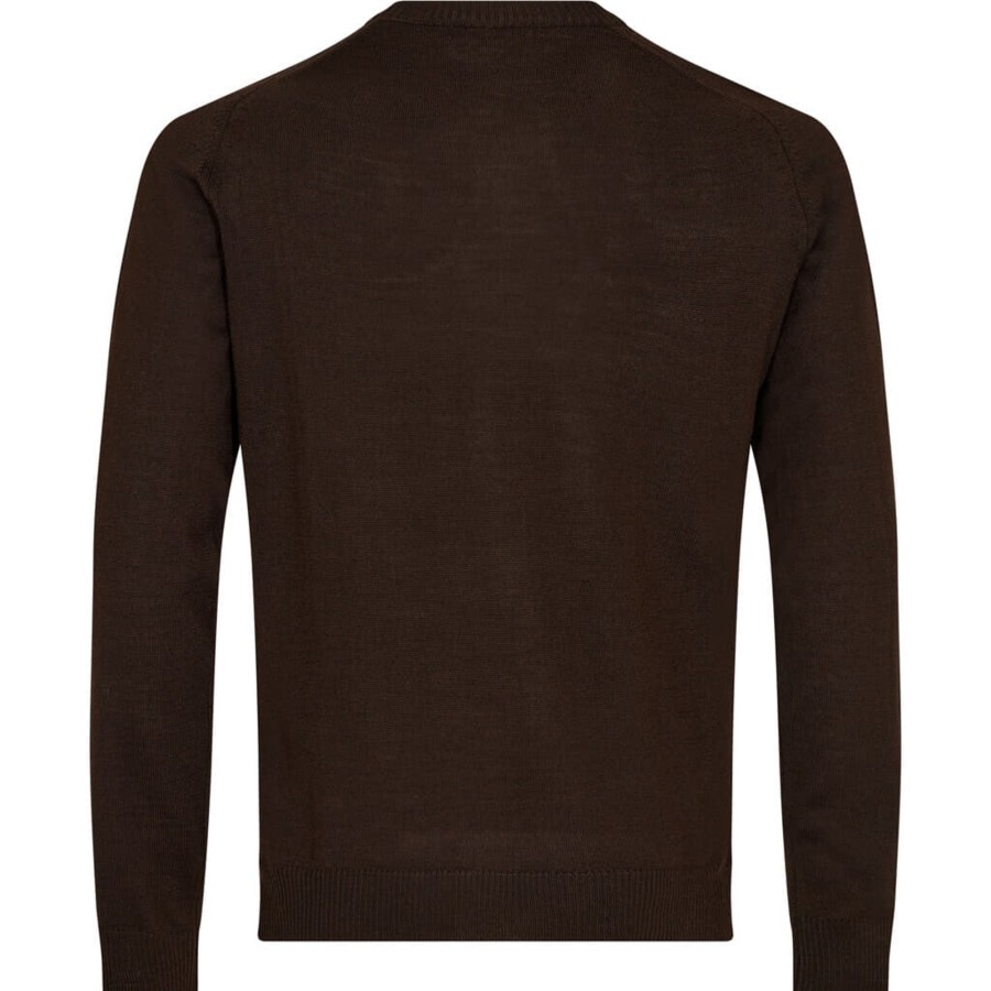 Maend 2Blind2C | Kriva Cardigan I Merinould - Dbr Dark Brown