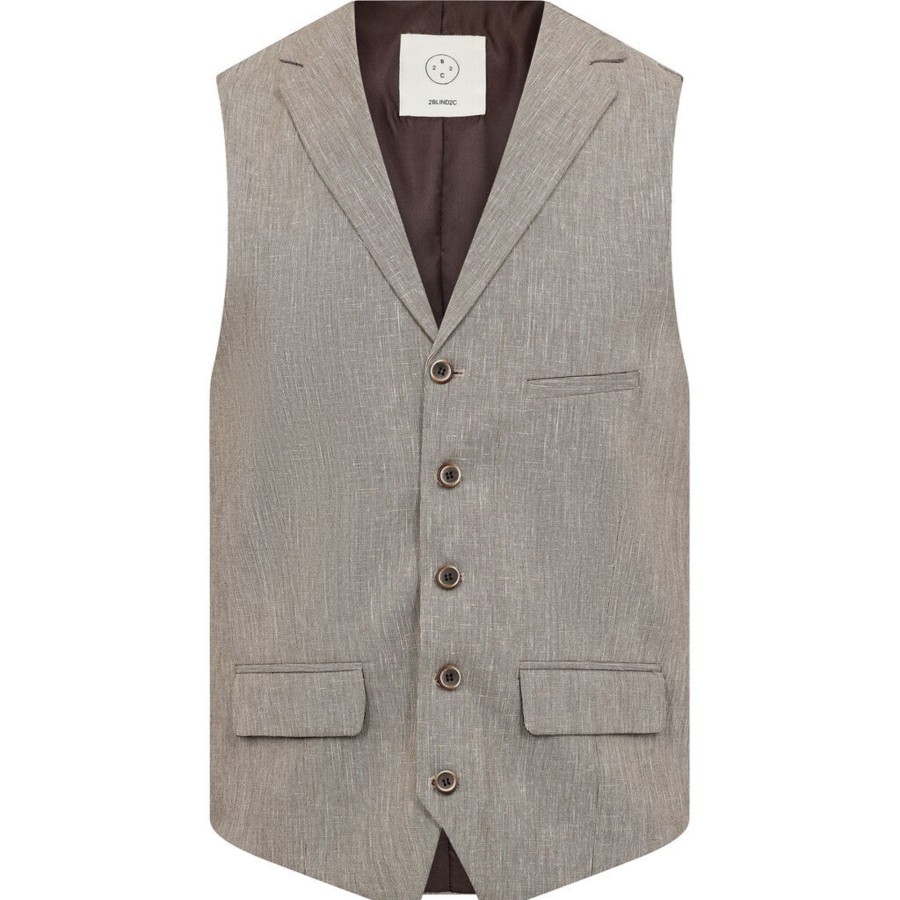 Maend 2Blind2C | Wolf Hor Vest - Bge Beige