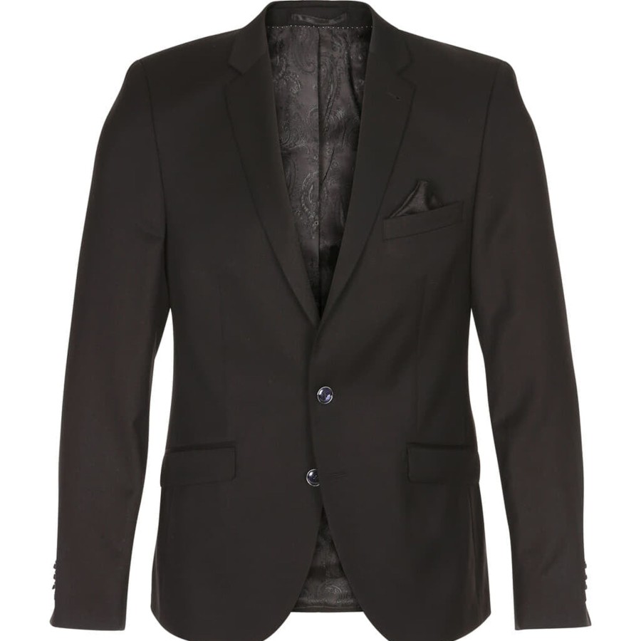 Maend 2Blind2C | Ford Flint Pure Uld Fitted Suit Noos - Blk Black