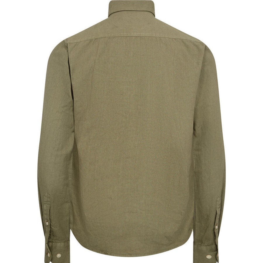 Maend 2Blind2C | Franco Button Down Hor Skjorte - Khk Khaki