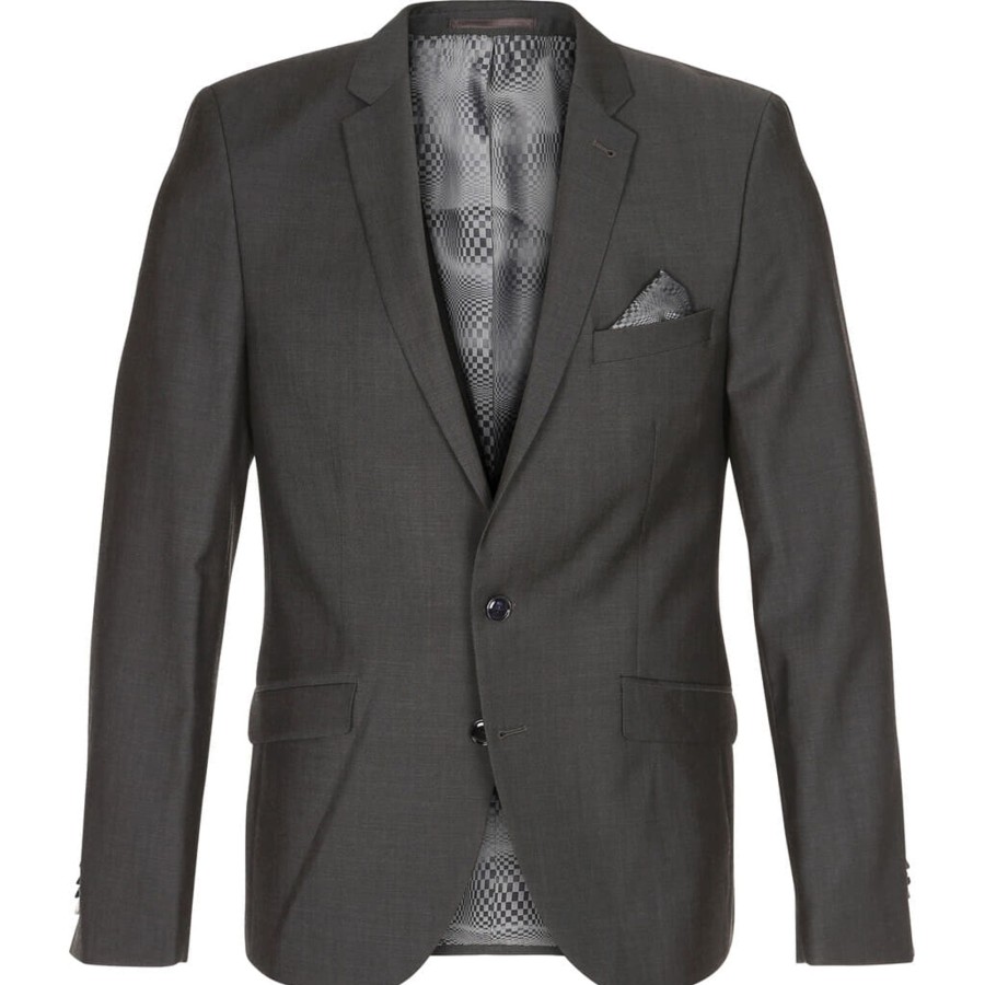 Maend 2Blind2C | Ford Flint Pure Uld Fitted Suit Noos - Dgr Dark Grey