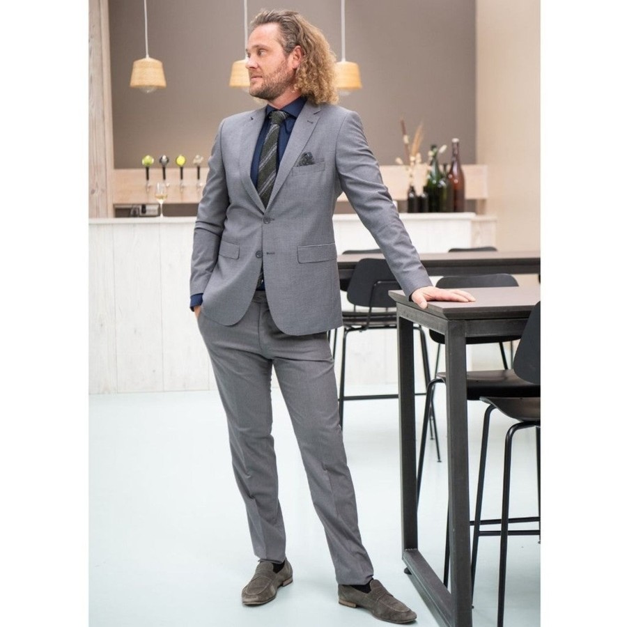 Maend 2Blind2C | Ford Fitted Stretch Blazer - Lgrx Light Grey X