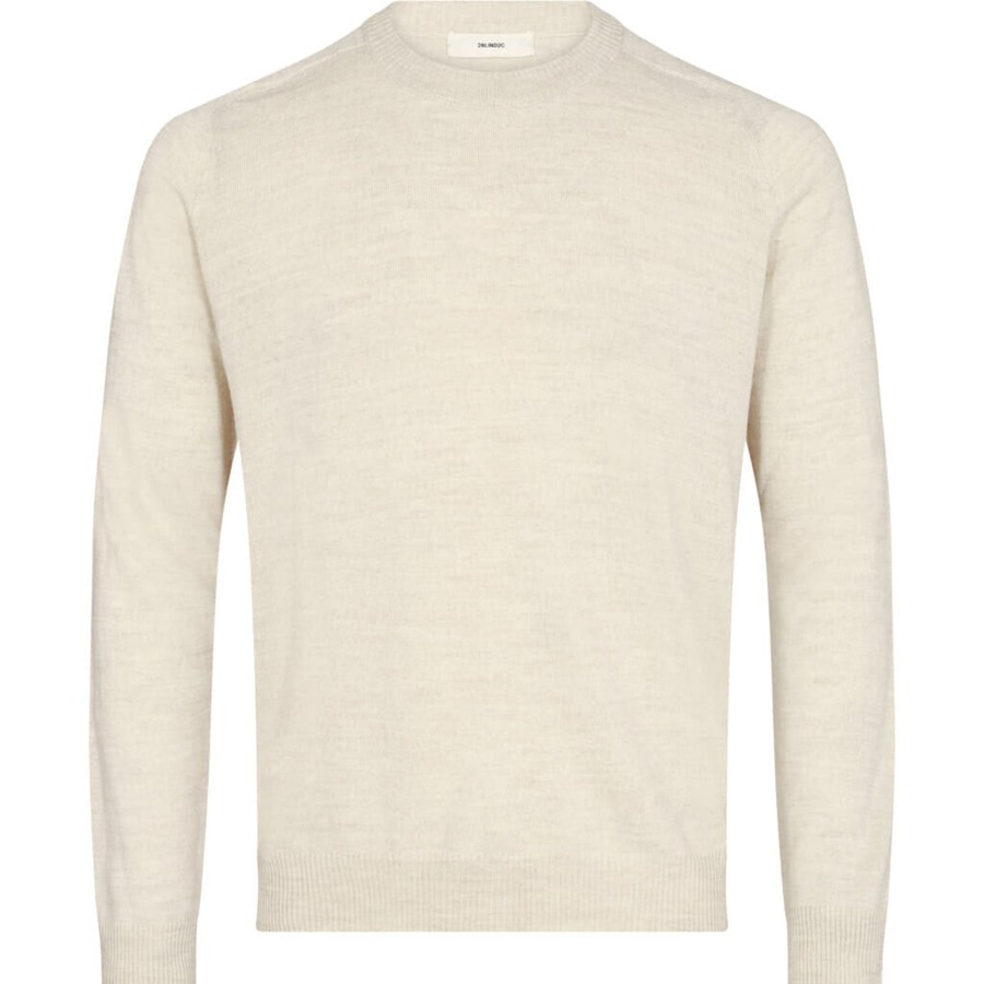 Maend 2Blind2C | Kingston Crewneck Strik I Merinould - Bgm Beige Melange