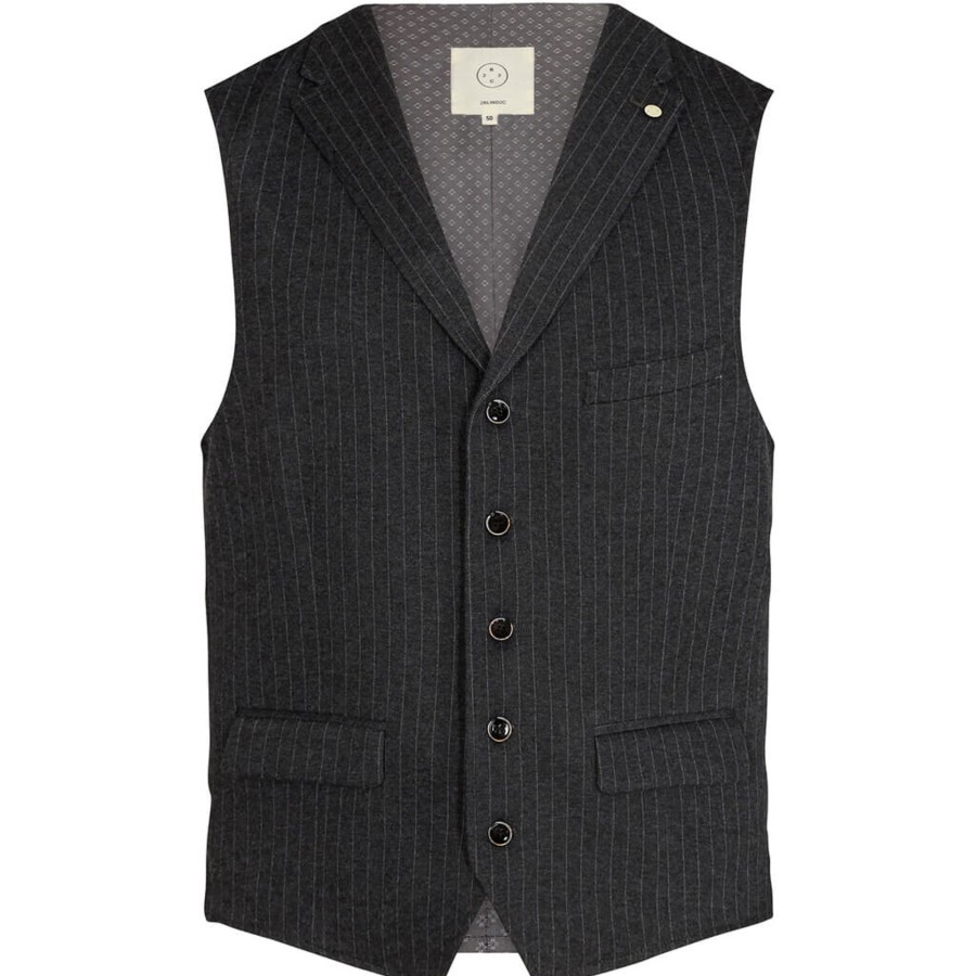 Maend 2Blind2C | Wolf Stribet Jersey Stretch Vest - Grey