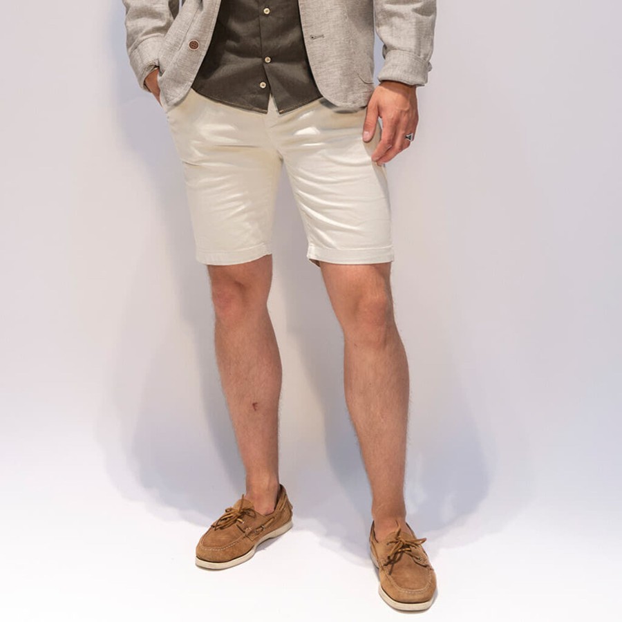 Maend 2Blind2C | Piot Stretch Bomuld Shorts - Bge Beige