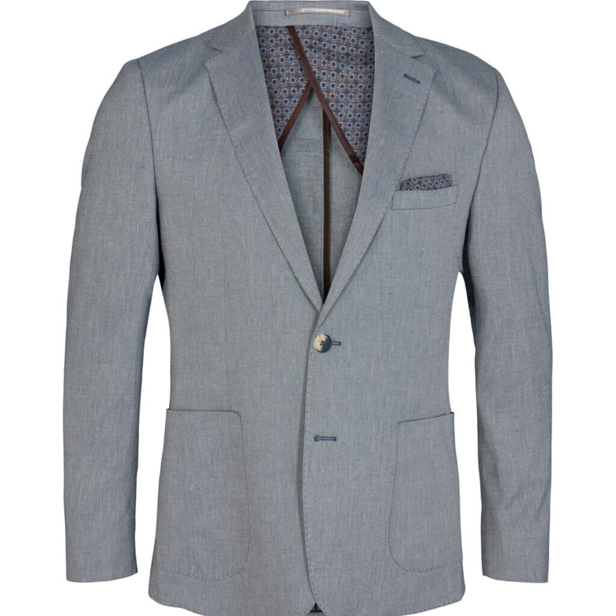 Maend 2Blind2C | Saint Stretch Blazer I Hor - Mbl Mid Blue