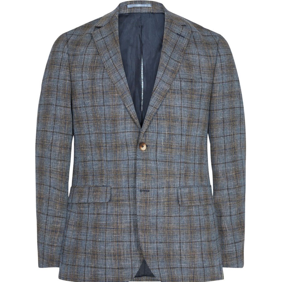 Maend 2Blind2C | Madison Ternet Moderne Fit Blazer - Mbl Mid Blue