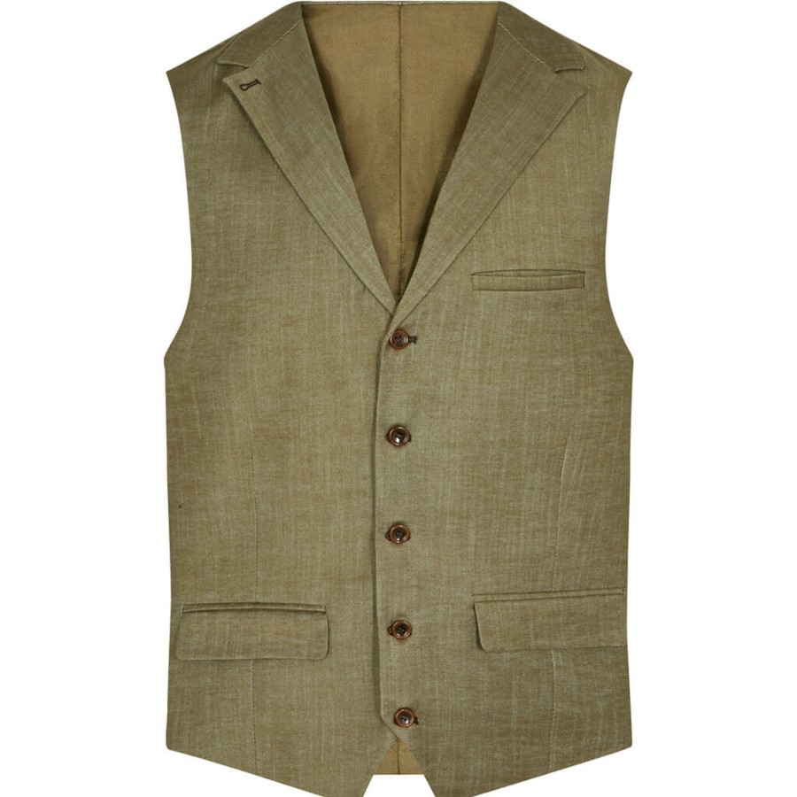 Maend 2Blind2C | Wolf Bomuld Vest - Grn Green